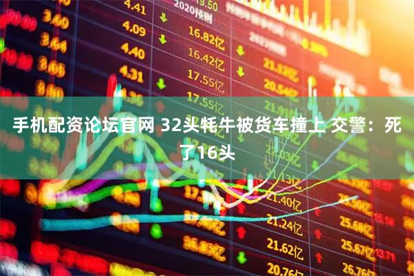 手机配资论坛官网 32头牦牛被货车撞上 交警：死了16头