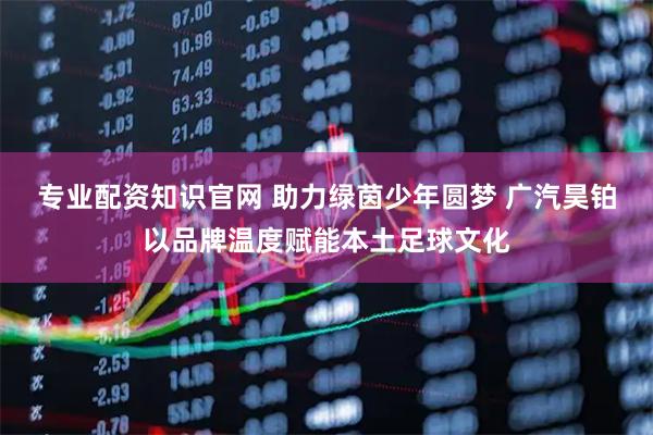 专业配资知识官网 助力绿茵少年圆梦 广汽昊铂以品牌温度赋能本土足球文化